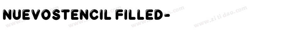 nuevostencil filled字体转换